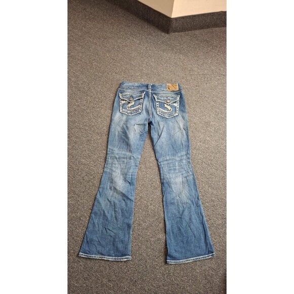 Silver Jeans Suki Surplus Flare Leg Womens 27x30 Blue Denim Low Rise - Picture 4 of 4